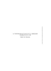 La participación de Arucas en la emigración canaria de 1850 a 1920