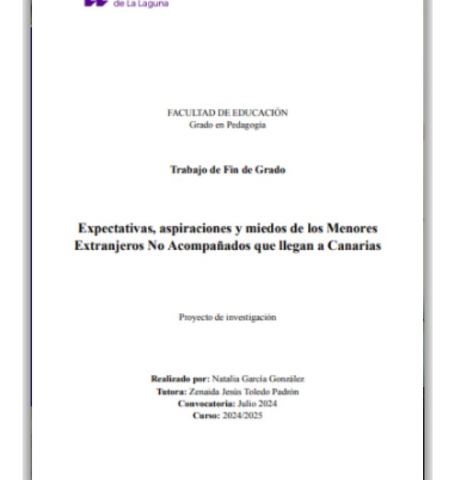 Expectativas, aspiraciones y miedos de los menores extranjeros no acompañados que llegan a Canarias